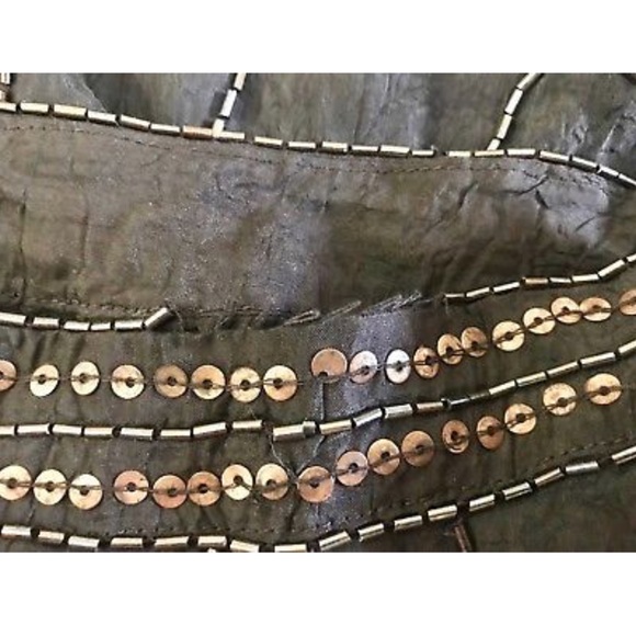 Saks Fifth Avenue Silk Beaded Sequined Skirt - Picture 5 of 5